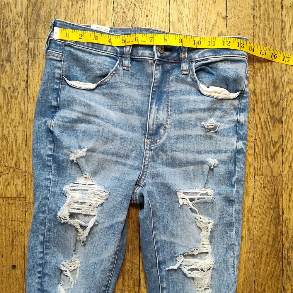American Eagle Next Level Stretch Super High-rise Jeggings Women's Size 6 - Picture 3 of 16
